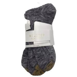 Gold Toe Recycled Cable Button Crew Sock 6-9 Boot Sock Lodge Collection Gray NEW